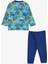 Erkek Bebek Pijama Takımı Iş Makinası Temalı 4 Ay-1 Yaş, Mavi 2
