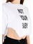 AS Anita Store Yanı Sallantılı Taş Detaylı Not Your Baby Baskılı Oversize Crop T-Shirt 2