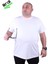 Mocgrande Erkek Büyük Beden Likralı Basic Sıfır Yaka Tişört 11160 Beyaz 2