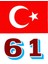 Türkiye Bayraklı 61 Plaka Kodu Ön Cam Sticker Trabzon Sticker 1