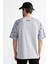 Bisiklet Yaka Baskılı Gri Melanj Erkek T-Shirt E-Mıkes 4