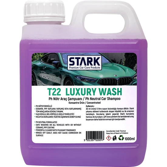 Stark Premium T22 Luxury Wash Ph Nötr Araç Şampuanı 1 Lt