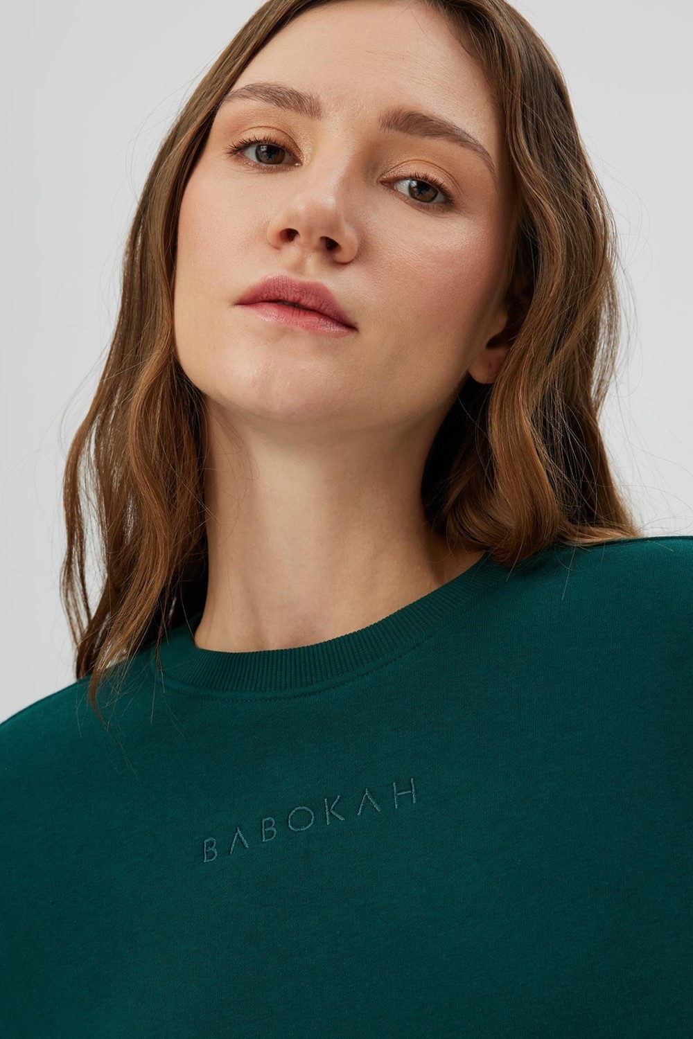 Babokah Nakışlı Crop Sweatshirt görsel 8