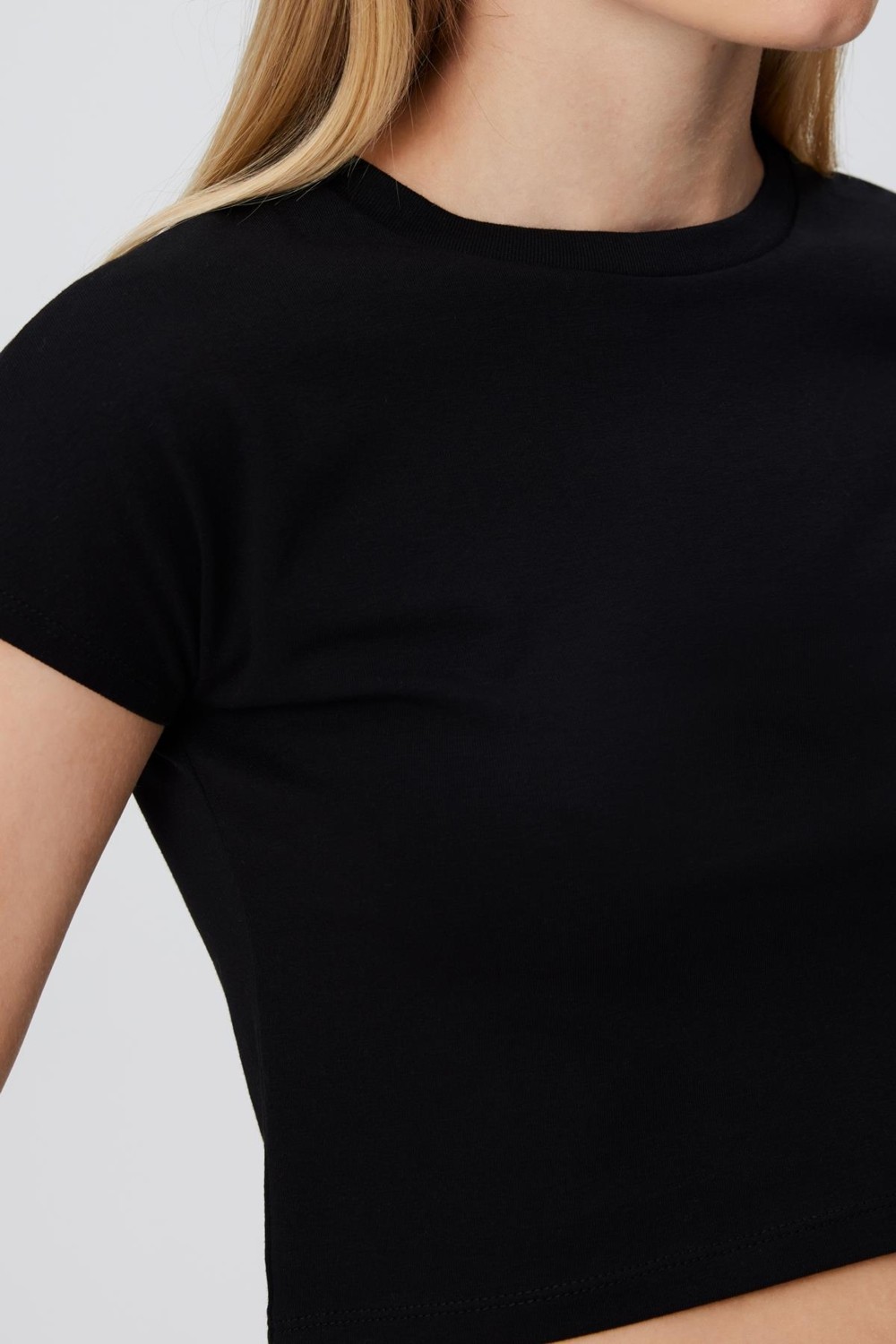 Babokah Kısa Kol Crop T-Shırt görsel 8