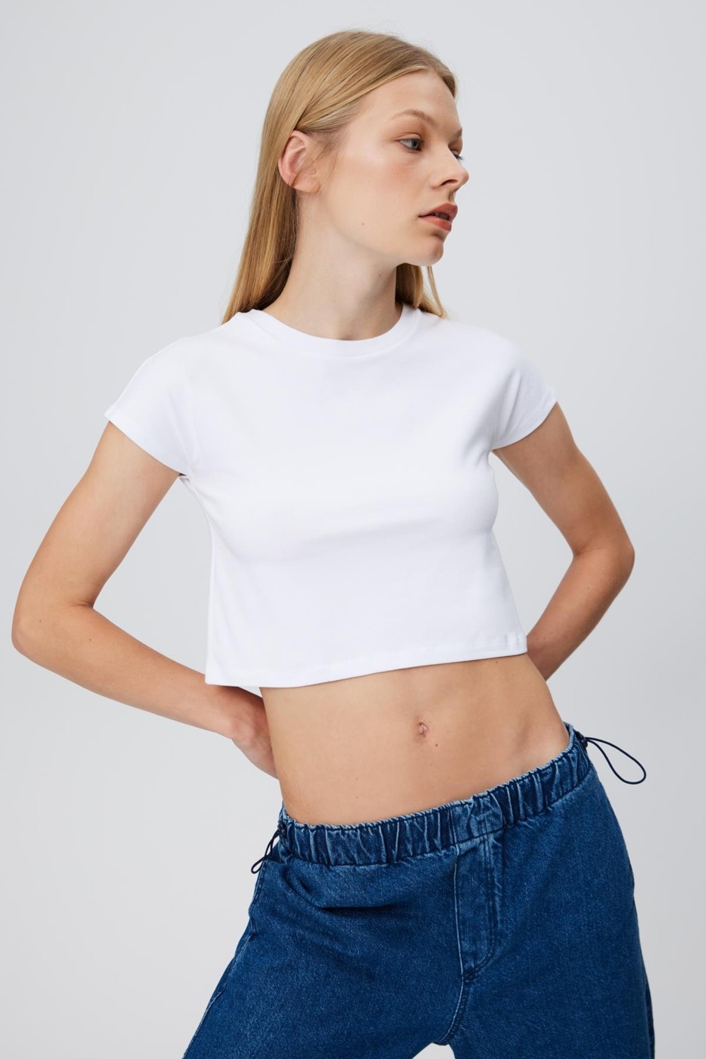 Babokah Kısa Kol Crop T-Shırt