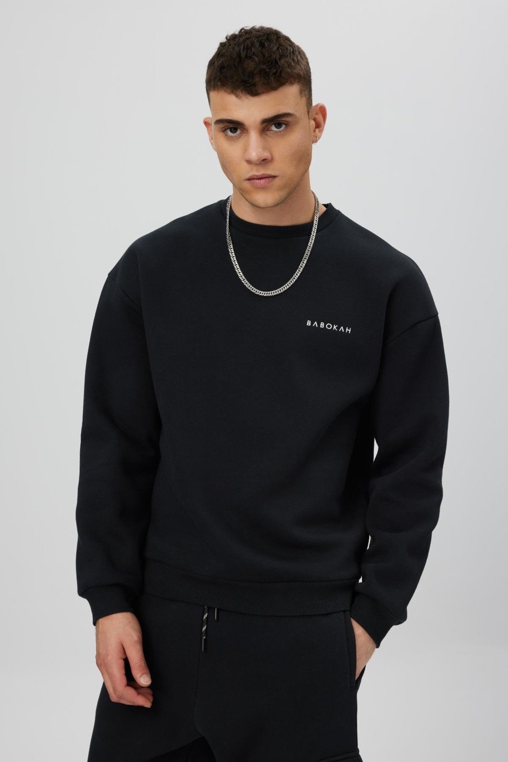 Babokah Oversıze Fıt Babokah Nakışlı Sweatshirt