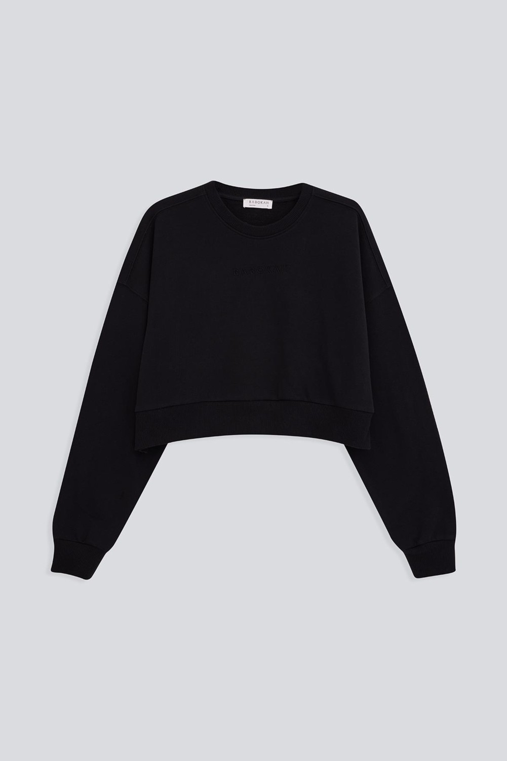 Babokah Nakışlı Crop Sweatshirt görsel 5