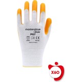 Master Glove Pg7 Sarı Polyester Örme Nitril Iş Eldiveni 9 Beden 60 Çift