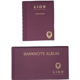 3Alp Koleksiyon Lion Cep Albümü Seti-Madeni ve  Kağıt Para  Cep Albümü 2 Li, Bordo Renk