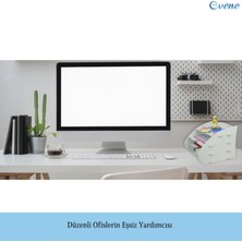 Evene Dosya Düzenleyici Masa Üstü Organizer Ahşap Evrak Raflı Model 3