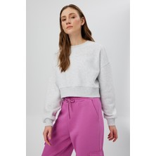 Babokah Nakışlı Crop Sweatshirt