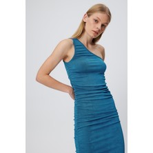 Babokah Büzgülü Midi Elbise