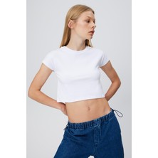 Babokah Kısa Kol  Crop T-Shırt