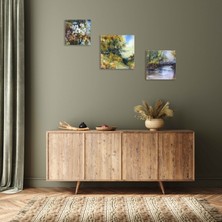 Montisu 3' Lü Tablo, Doğayı Hisset , Modern Duvar Süsü, Doğa Manzaralı Tablo