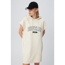 Babokah Baskılı Kapüşonlu Elbise