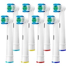 Noyiska 8 Li Oral B Uyumlu Şarjlı Diş Fırçaları Uyumlu Muadil Yedek Başlık Ağız Bakım Yedek Fırça Başlığı