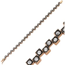 Lilarote Asimetrik Elmas Su Yolu Bileklik