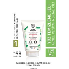 Yves Rocher Akneye Eğilimli Ciltler için Pure Menthe Peeling Etkili Prebiyotik Yüz Yıkama Jeli-125 ml