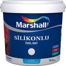 Marshall Silikonlu Özel Mat Silinebilir Iç Cephe Duvar Boyası 0.75 L