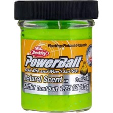 Berkley Powerbait Doğal Kokulu Glitter (Simli) Alabalık Hamuru - Chartreuse