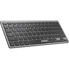 Everest KB-BT80 Bluetooth+2.4ghz Ultra Ince Mac/win/android/ıos Bluetooth Türkçeq Klavye Çoklu Cihaz