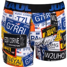 Teet Juan Raul Erkek Boxer Pamuklu Desenli 4'lü Premium Set