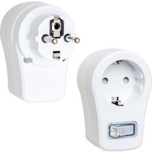 Melek Store Powermaster 16816 Tekli Beyaz Anahtarlı Akım Korumalı Priz (10A-2500W)(İNTERNET Satışı 25 Tl Altı Yasak)