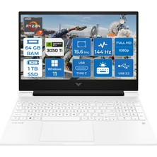 HP Victus 15-FB0004NT AMD Ryzen 7 5800H 64GB 1TB SSD 4GB RTX3050Ti Windows 11 Home 15.6" FHD 144Hz Taşınabilir Bilgisayar 71T71EA023