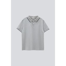 Babokah (Kids Boy) Polo Yaka Nakışlı T-Shırt