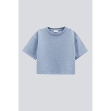 Babokah (Kids Girl) Nakışlı Kısa Kol Crop T-Shırt