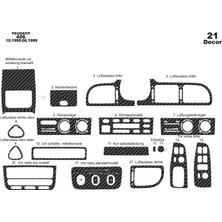 meriç cockpit design Meriç® Peugeot 406 Ön Torpido Kaplama Maun 21 Parça 1995-1999