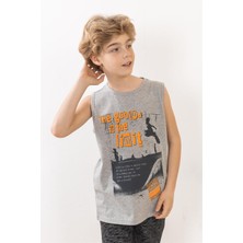 BRZ Collection Baskılı Erkek Çocuk Sıfır Kol T-Shirt