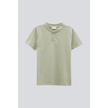 Babokah (Kids Boy) Hakim Yaka Nakışlı T-Shırt