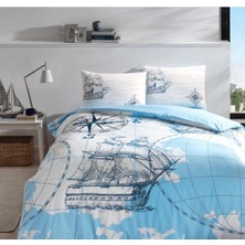 Taç Ranforce Çift Kişilik Nevresim Takımı Ocean