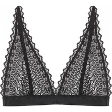 Simi Underwear Siyah Kadın Dantel Bralet