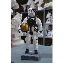 Ekinoks Art Bulldog Köpek Astronot Heykel