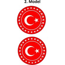 BS.Elektronik Plaka Damla Sticker Etiket Pulu Türkiye Ay Yıldız Suya Güneşe Dayanaklı