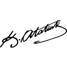 BS.Elektronik Kemal Atatürk Sticker Imza Siyah K.atatürk Imza Sticker