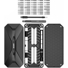 Teknoexpress 50IN1 Profesyonel Tornavida Mıknatıslı Çelik Set Kamera-Laptop-Saat-Gözlük Tamir Bakım Seti Oluklu-Phillips-U Tornavida Uçları Tamirat Seti