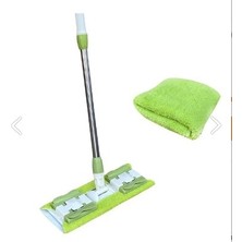 Mrt Bilişim Yer Duvar Yüzey Temizlik Mikrofiber Mop Paspas Yedek Bezli Sihirli Mop Sağlam Ürün Paspas Yeşil Sihirli Mop