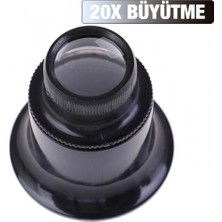 Teknoexpress Express 20X Mercek Kuyumcu Saatçi Tamirci Antikacı Lüp Büyüteci Optik Cam Lens