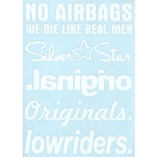 BS.Elektronik Arka Cam Yazısı - 5'li Sticker - Arka Cam Yazısı - 5'li Sticker Beyaz