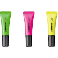 Stabilo Neon Fosforlu - Sarı + Yeşil + Lila