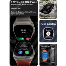 Ahanda Buldum Gs8 Ultra Kordon Kilitli Vidalı 49 mm 2.08 Ekran Watch Akıllı Saat +1 Kordon Hediyeli GS8BT