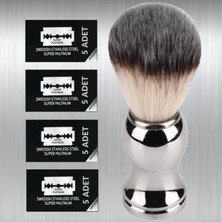 Qualis Shave F10 Tıraş Fırçası + Kase + 20 Adet Platinum Yaprak Jilet