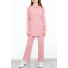 Lurex Uzun Kol Fitilli Takım Pembe1 - 10147.1567.