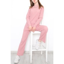 Lurex Uzun Kol Fitilli Takım Pembe1 - 10147.1567.