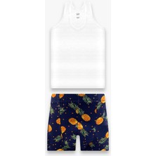 Cnt Erkek Çocuk Desenli Pamuklu Atlet Boxer Takımı 1'li Premium Paket