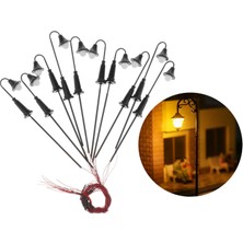 Vogue Element 2x 10 Adet Model Tek Kafa Sokak Işıkları Lamppost Düzeni 1/75 Ho Oo Ölçeği 1/100 Tt Ölçeği 1/150 N Ölçek (Yurt Dışından)