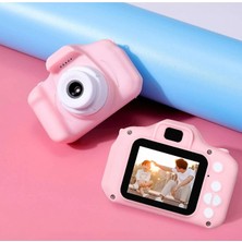 Teknomila Çocuklar İçin Mini Hd 1080P Dijital Fotoğraf Makinesi - Oyun Yüklü Pembe